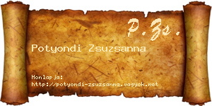 Potyondi Zsuzsanna névjegykártya