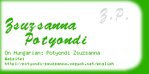 zsuzsanna potyondi business card